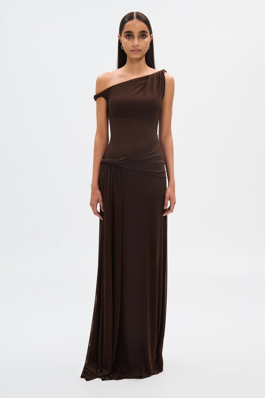 Lizzie - One-Shoulder Ruched Maxi Dress