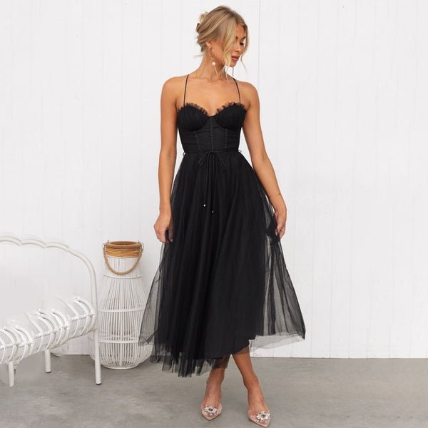 Miranda - Sleeveless Midi Tulle Dress