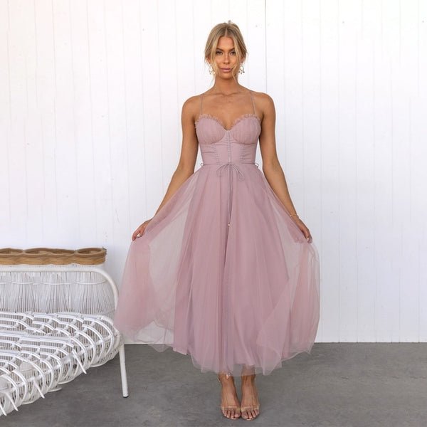 Miranda - Sleeveless Midi Tulle Dress