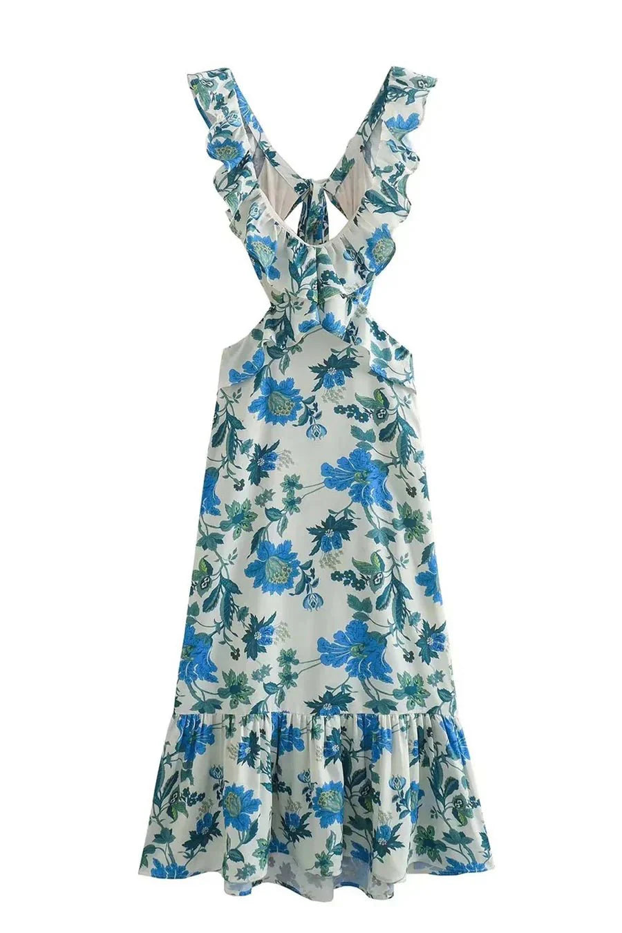 Renata - Ruffle Strap Summer Maxi Dress