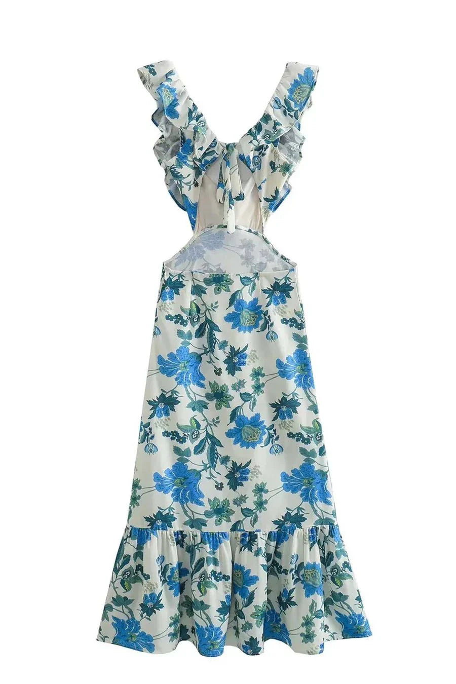 Renata - Ruffle Strap Summer Maxi Dress