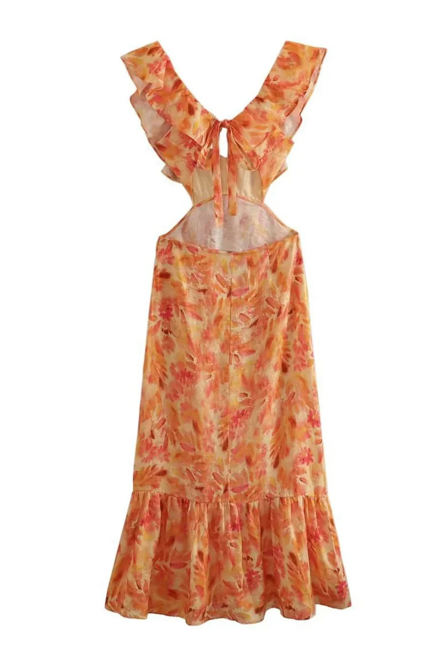Renata - Ruffle Strap Summer Maxi Dress