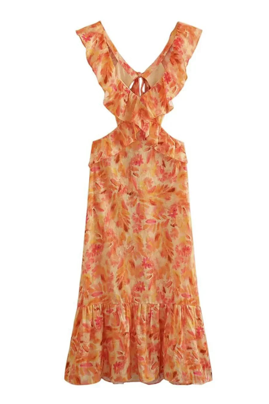 Renata - Ruffle Strap Summer Maxi Dress